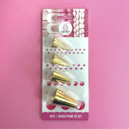 Cake Craft - Round Piping Tip Set 4 Piece