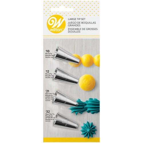 Wilton Large Icing Tip Set 4pc