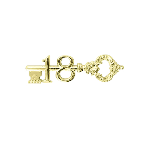 Plastic Gold 7.5cm 18th key