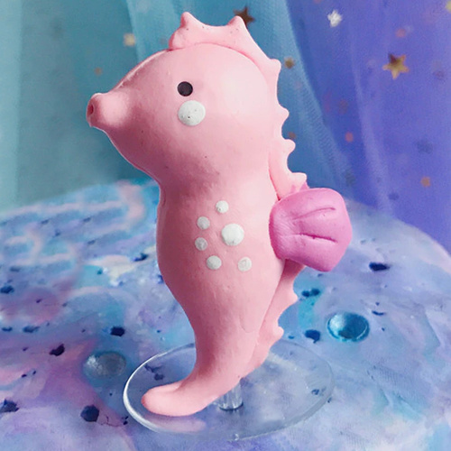 Seahorse Cake Topper Pink